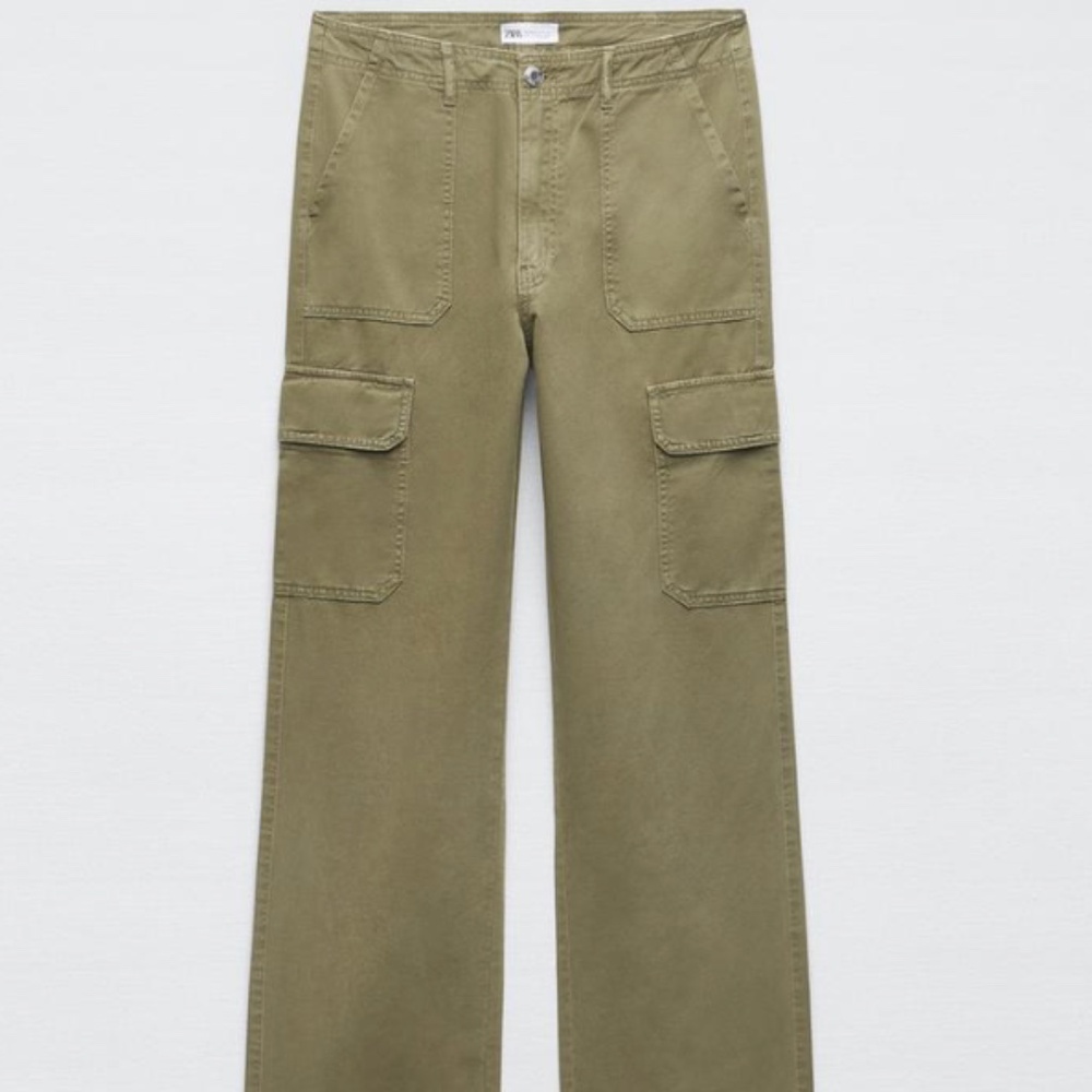 TRF Straight Cargo Pant Green Size 28 (6)